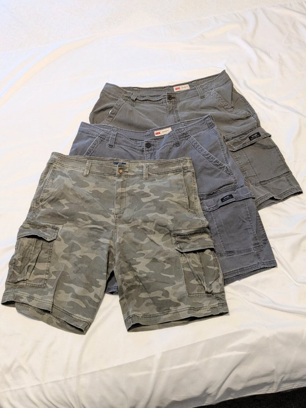 Lot of 3 Men's Wrangler & George Cargo Shorts